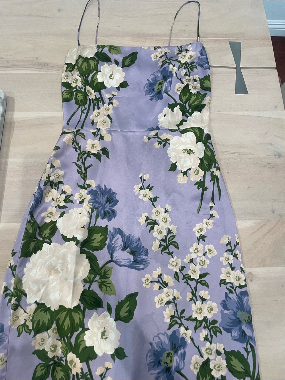 Reformation Lilac Floral Frankie Slip Maxi Dress - Picture 7 of 15